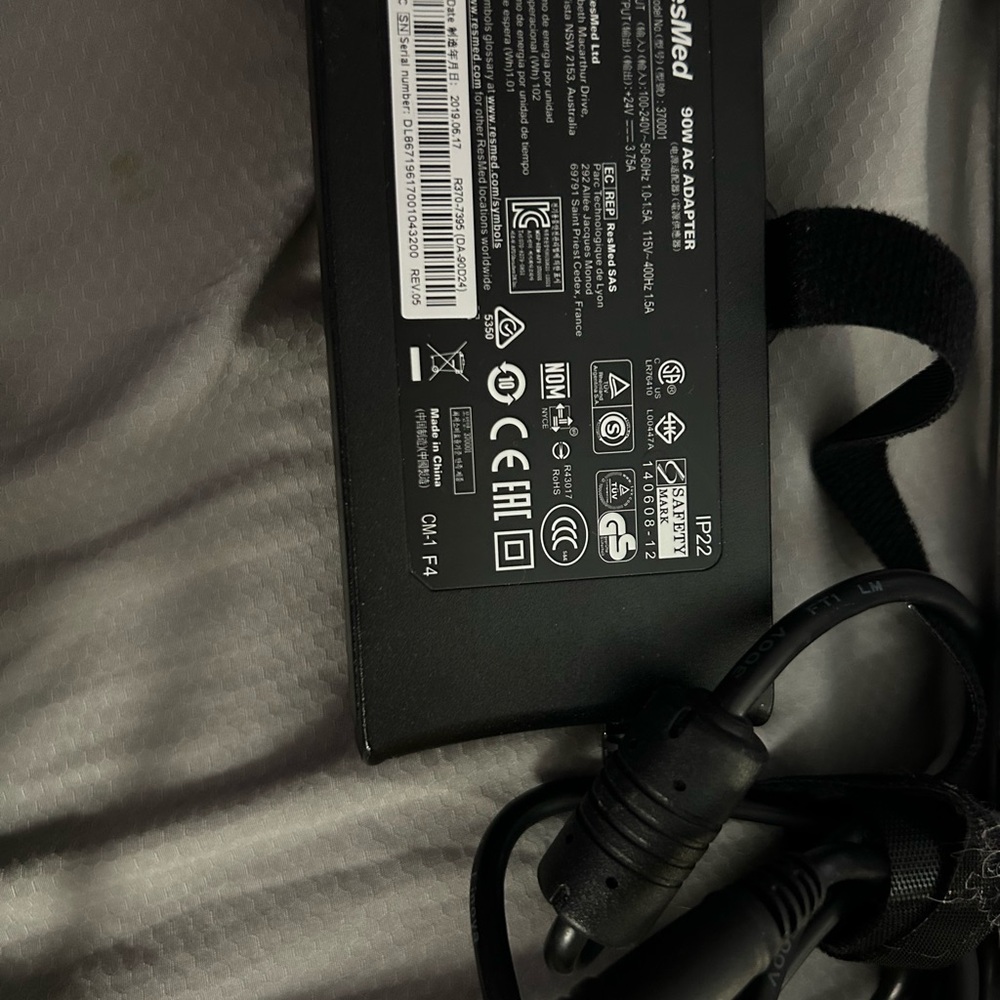 Black Power Adapter resmed airsense 10